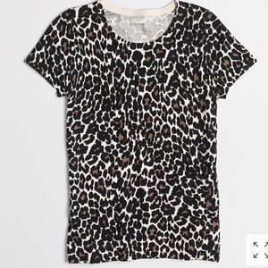 JCREW Short Sleeved Leopard Sweater